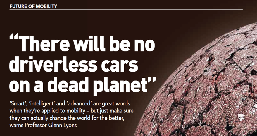 There will be no driverless cars on a dead planet