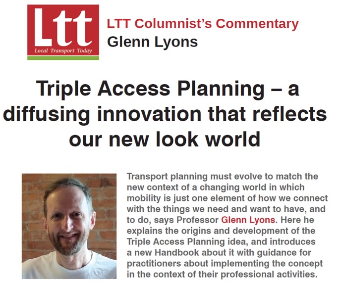 Triple Access Planning – a diffusing innovation that reflects our new look world