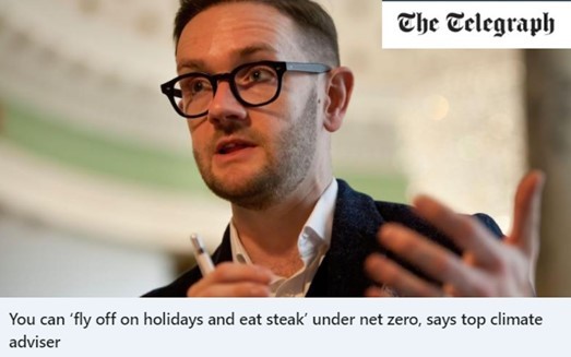 You can ‘fly off on holidays and eat steak’ under net zero